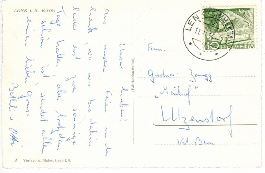 Cartoline postali: Lenk i.S. Kirche – Usato da Wolhusen venduto da Curver9 1