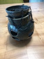 Duftöl Lampe zum aufhängen Keramik, Katzenmotiv