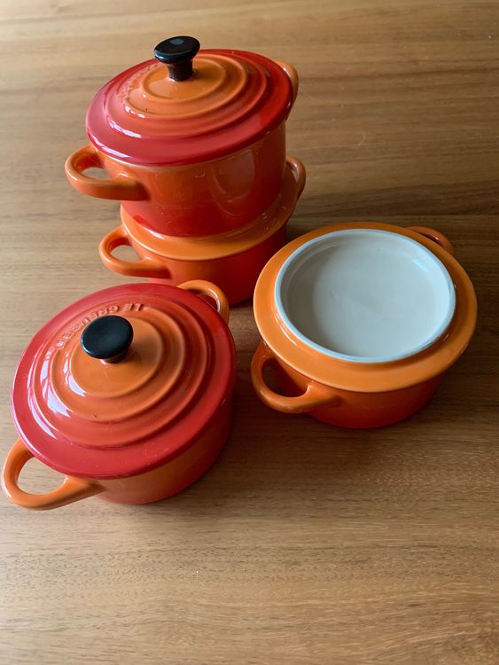 4 mini Le Creuset pots Kaufen auf Ricardo