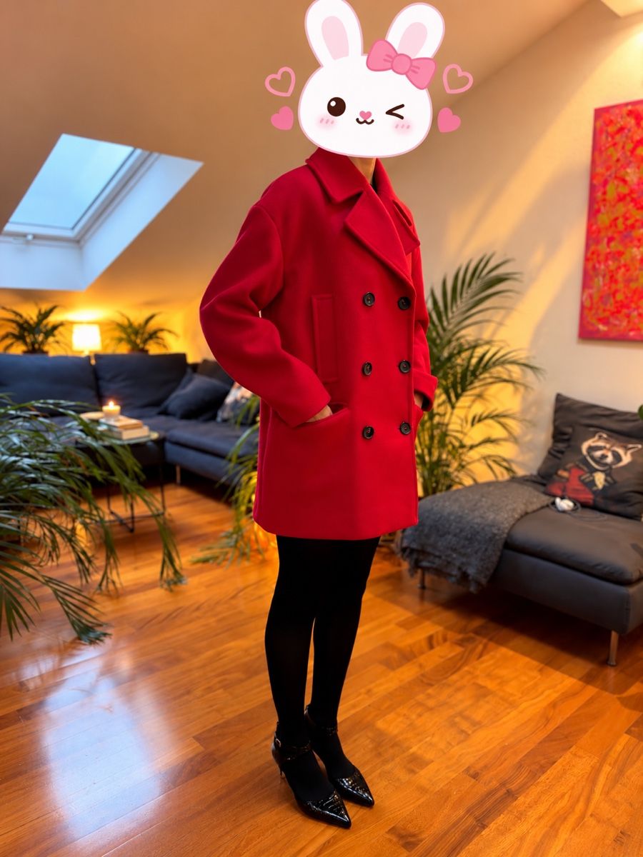 Zara Mäntel: Double Breasted Coat in Red, Size S – Neu (gemäss Beschreibung) aus Basel von ais_hf25 1