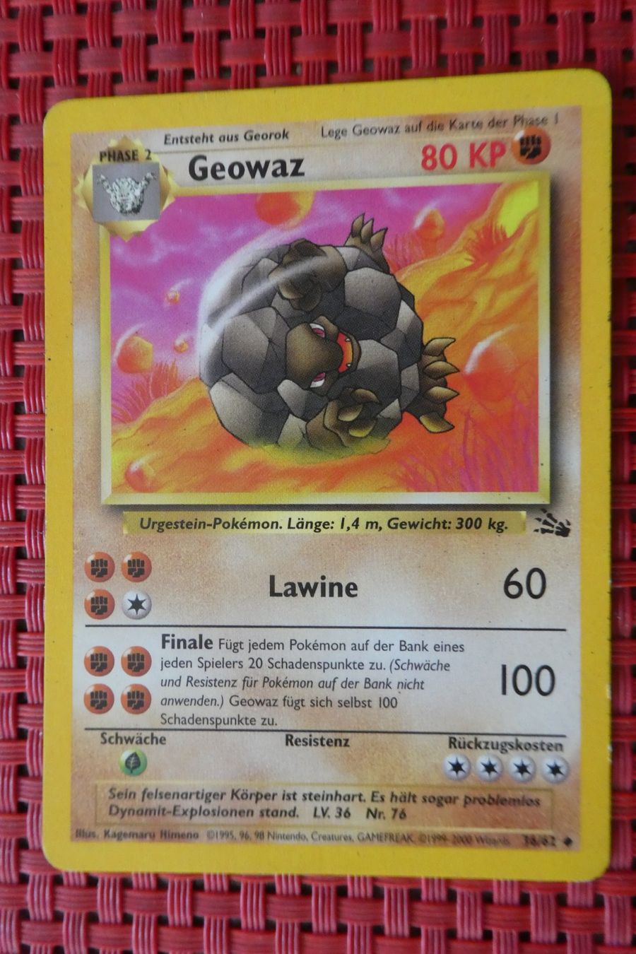 Pokémon Carte collezionabili: Pokémon GEOWAZ – Usato da Au ZH venduto da Osterhase4