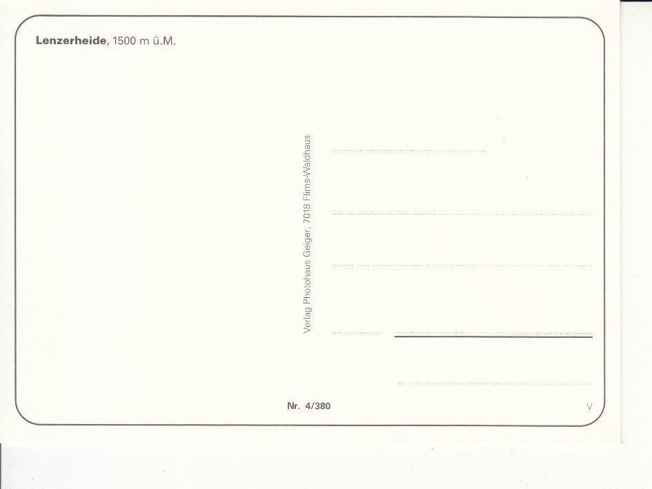 Cartoline postali: Lenzerheide / Valbella 5 um 1995 – Usato da Bürglen TG venduto da StampGraf 1