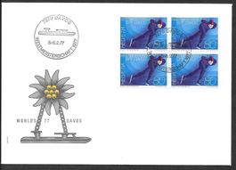 Sonderbrief S. 895 Eisschnelllauf WM Davos 5.-6.2.1977