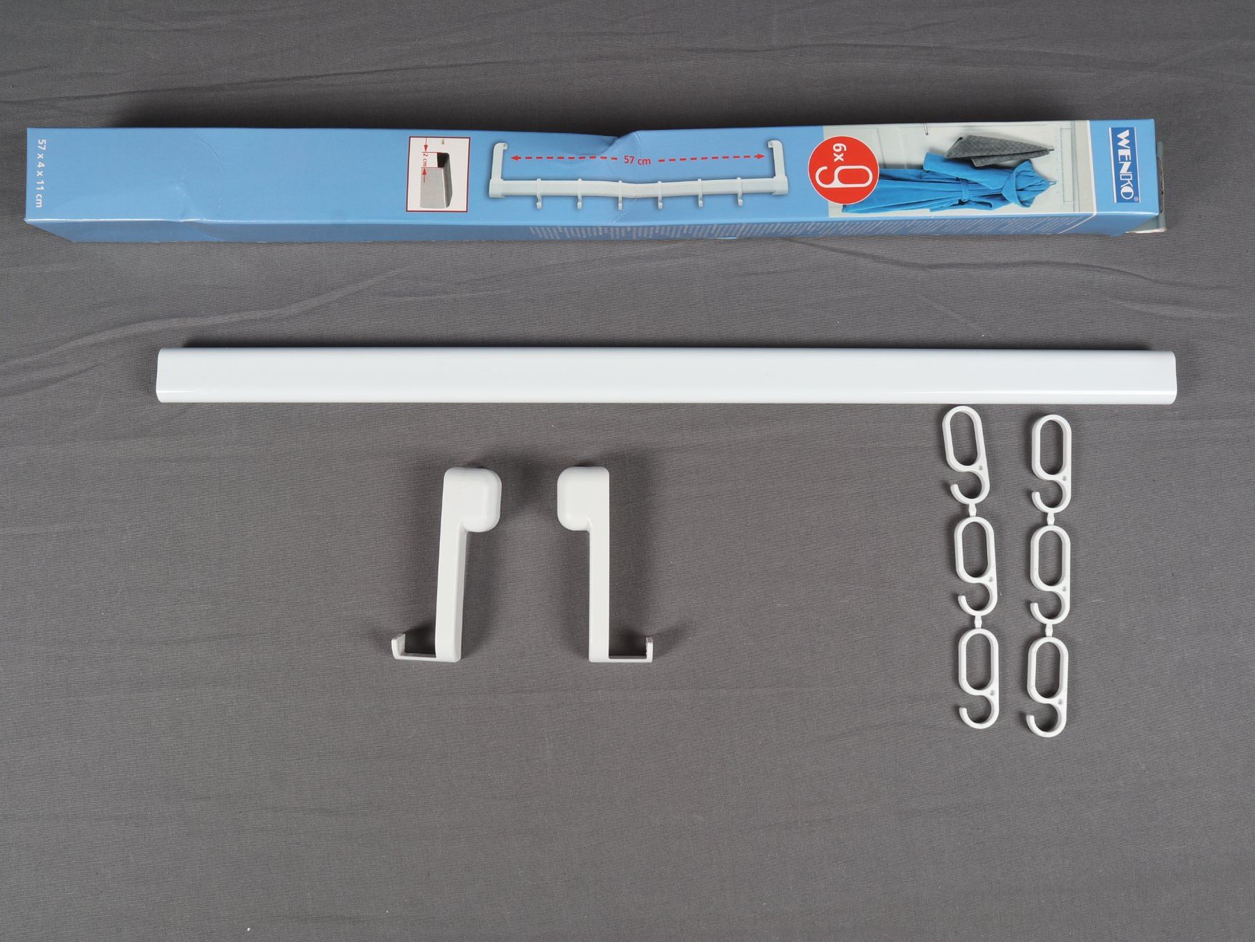 Wenko Garderobe: WENKO Türgarderobe  weiss 6 Hacken – Neu (gemäss Beschreibung) aus Steinen von Restwert_Steinen 4