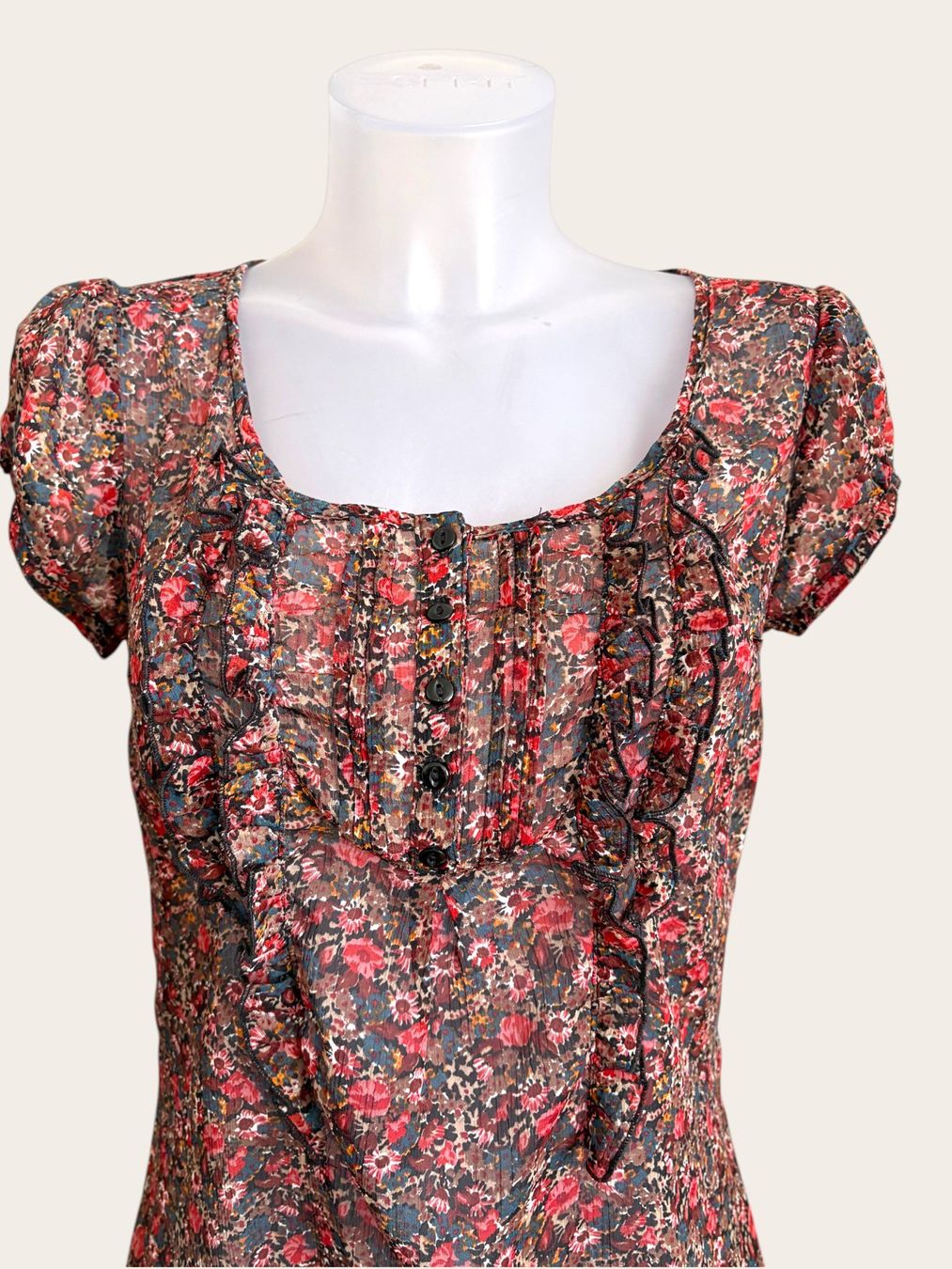 Pimkie Camicette: Blusentop- Shirt mit Blumenmuster, Gr. S – Usato da Basel venduto da Nofretete39 1