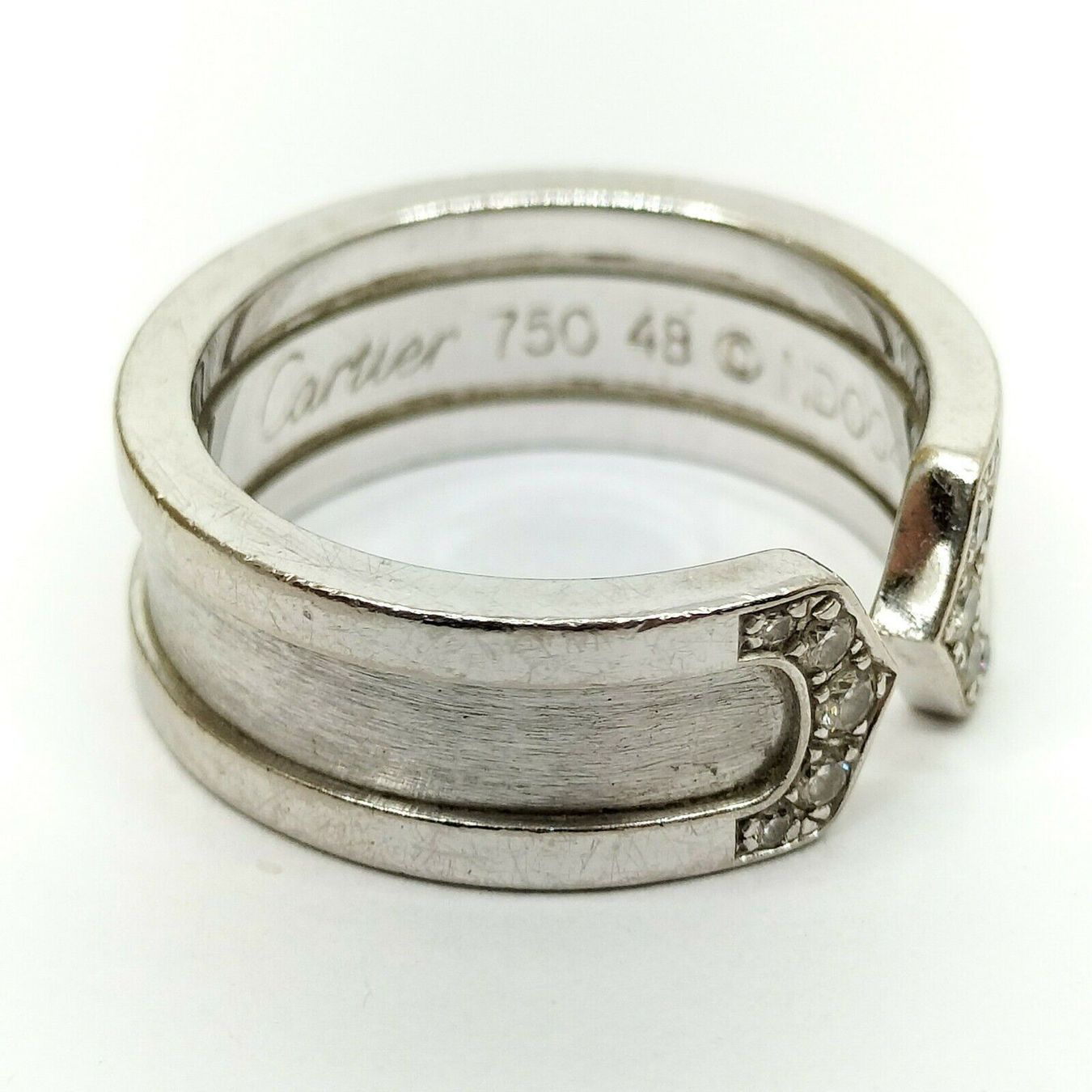 Cartier Anelli: CARTIER DOUBLE C RING 18K GOLD DIAMANTEN – Usato da Bottighofen venduto da menschenfamilie 3