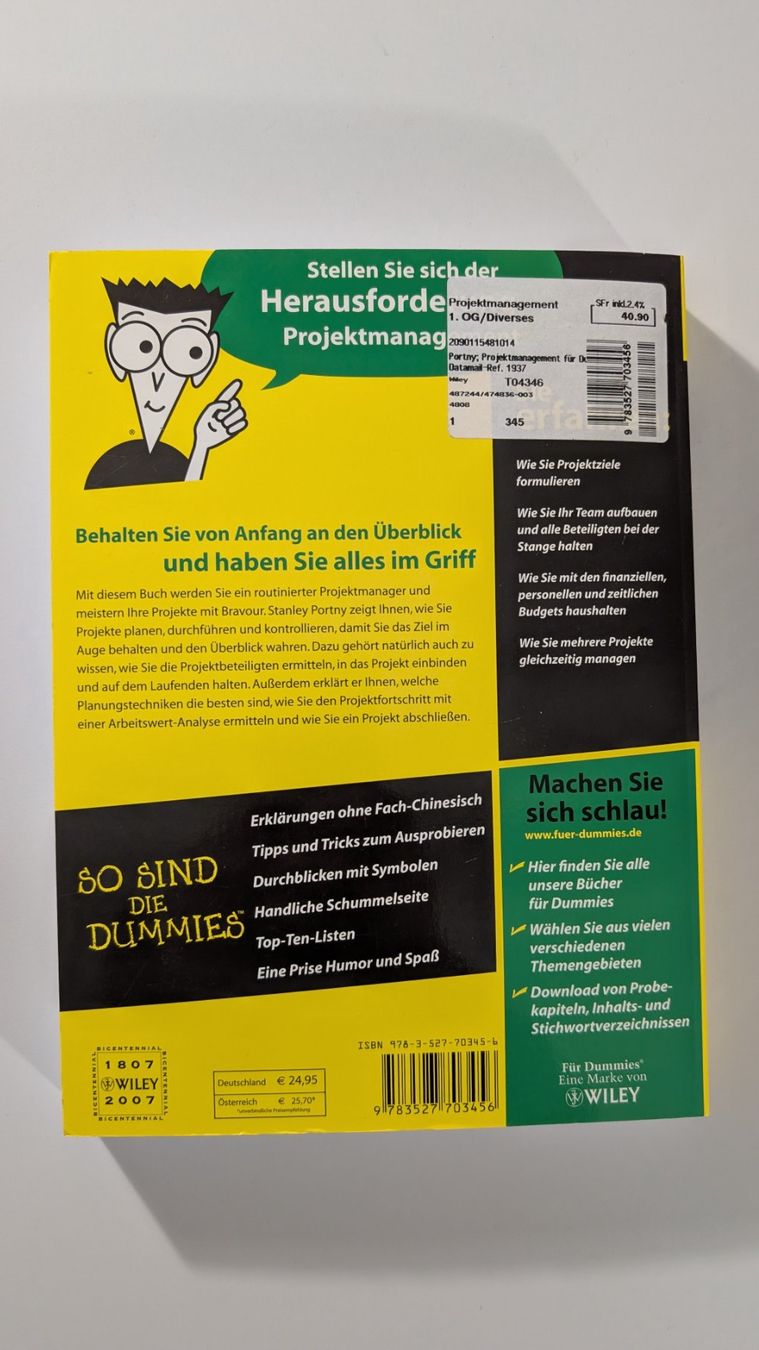 Libri: Projektmanagement für Dummies – Nuovo (secondo la descrizione) da Baar venduto da Arthur_Fooksayk 1