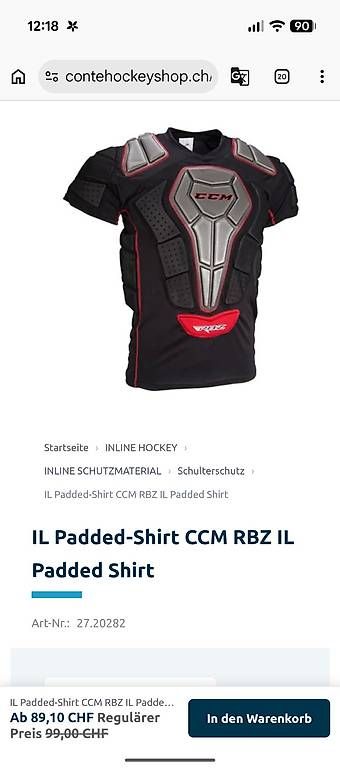 Schutz & Schoner: Inlinehockey Schutz Shirt – Neu und originalverpackt aus Windlach von Tangler89 1