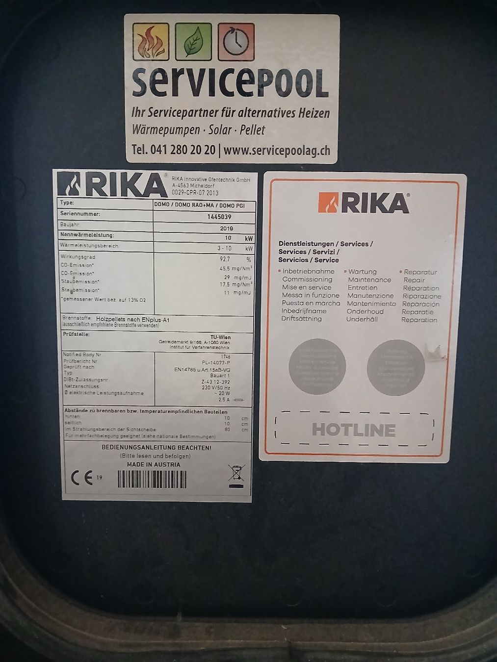 Camini: Rika Domo Multiair Pelletofen Schwarz – Usato da Galgenen venduto da SeverineH01 2