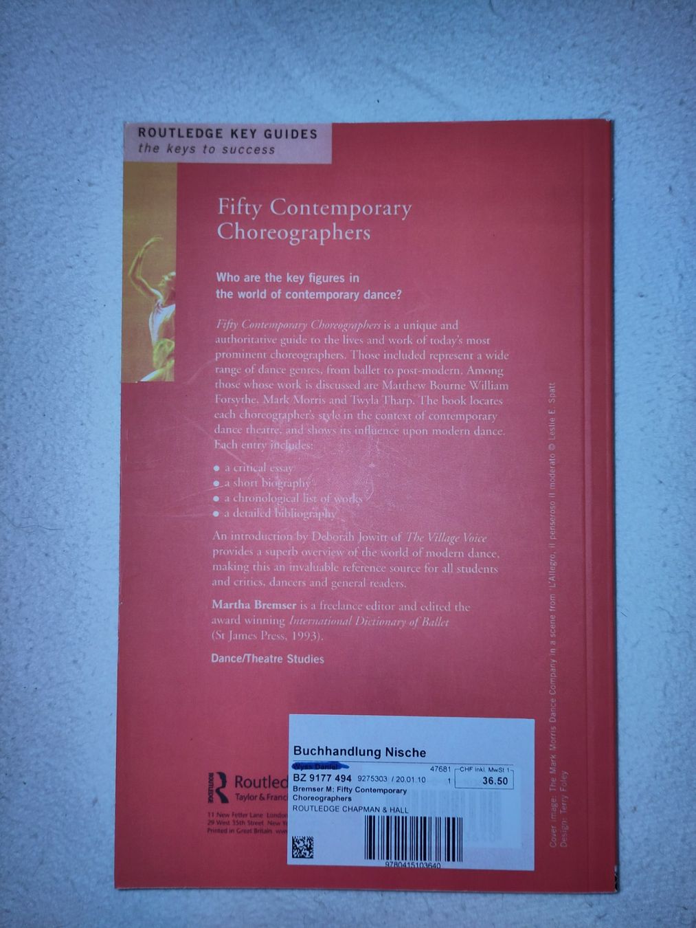 Libri: Fifty Contemporary Choreographers / by Martha Bremser – Nuovo (secondo la descrizione) da Muttenz venduto da Laeckerlihamschter 1