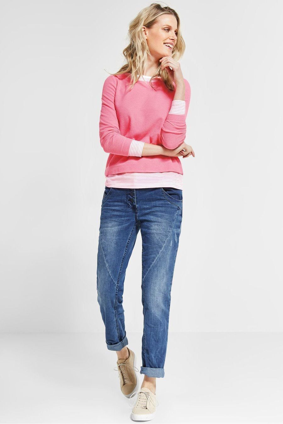 Cecil Pullover & Sweatshirts: Cecil Sweat Shirt Pulli Pullover 2 in 1 Pink XL 44 Rose Rosa – Neu und originalverpackt aus Suhr von OhLola 3