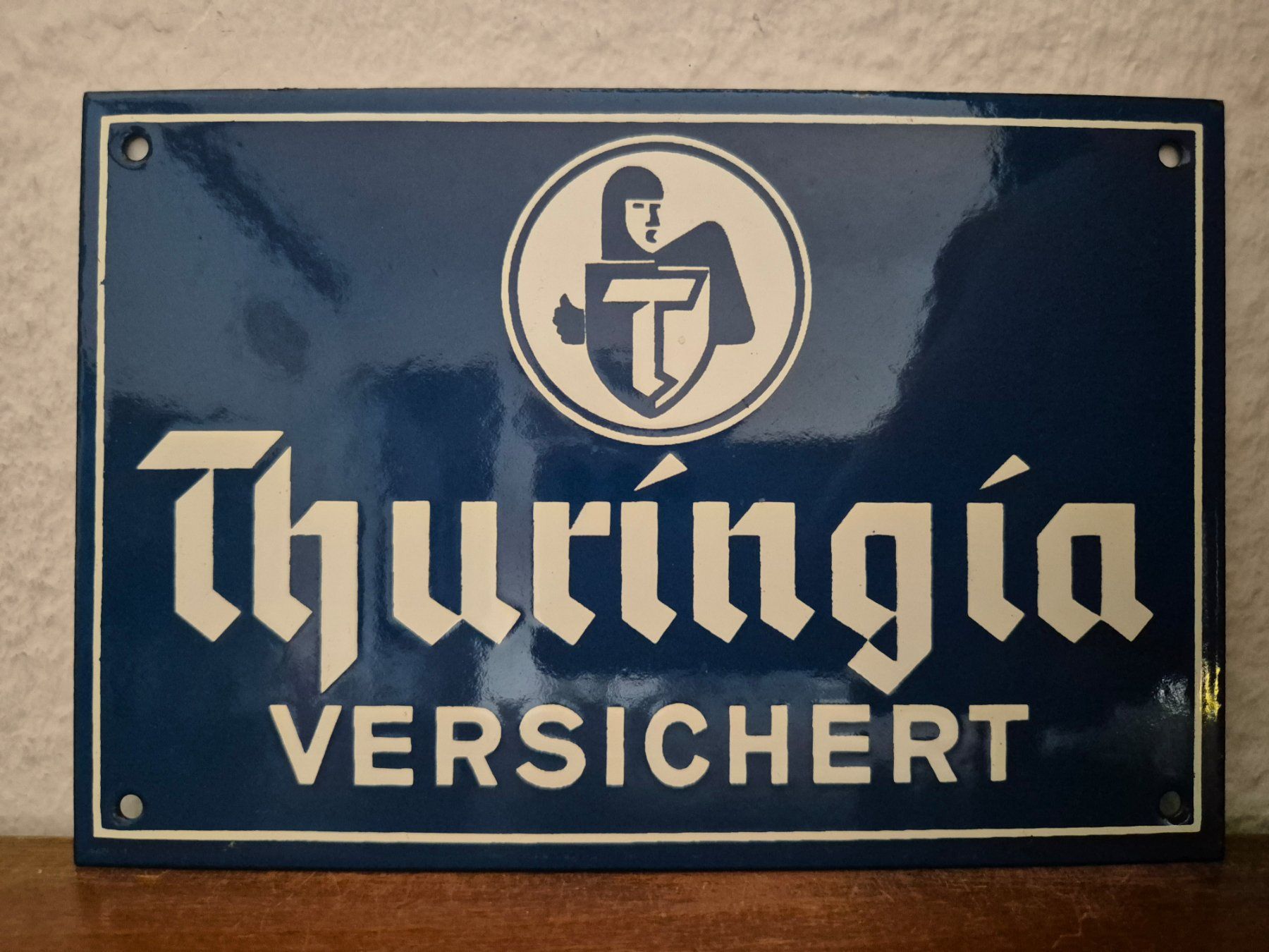 Schilder: Emailschild Thuringia Versicherung Emaille Schild Türschild – Neu (gemäss Beschreibung) aus Schaffhausen von pfanis09 1