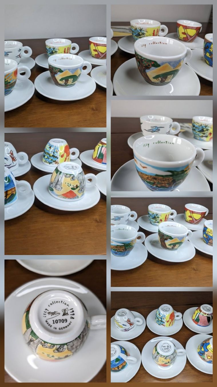 Illy Tazze: 9 Set - Illy Collection Kaffeetassen Sammlung – Usato da Meierskappel venduto da stadlin87