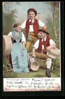 Gruppe in Appenzeller Tracht mit Spank