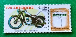 BRIEFMARKEN AUS  Nicaragua 100 Jahre Motorräder  GESTEMPELT 