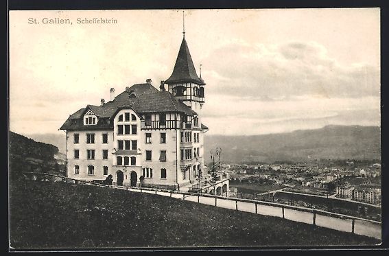 Ansichtskarten: AK St. Gallen, Hotel Scheffelstein – Gebraucht aus Berlin von bartko-reher