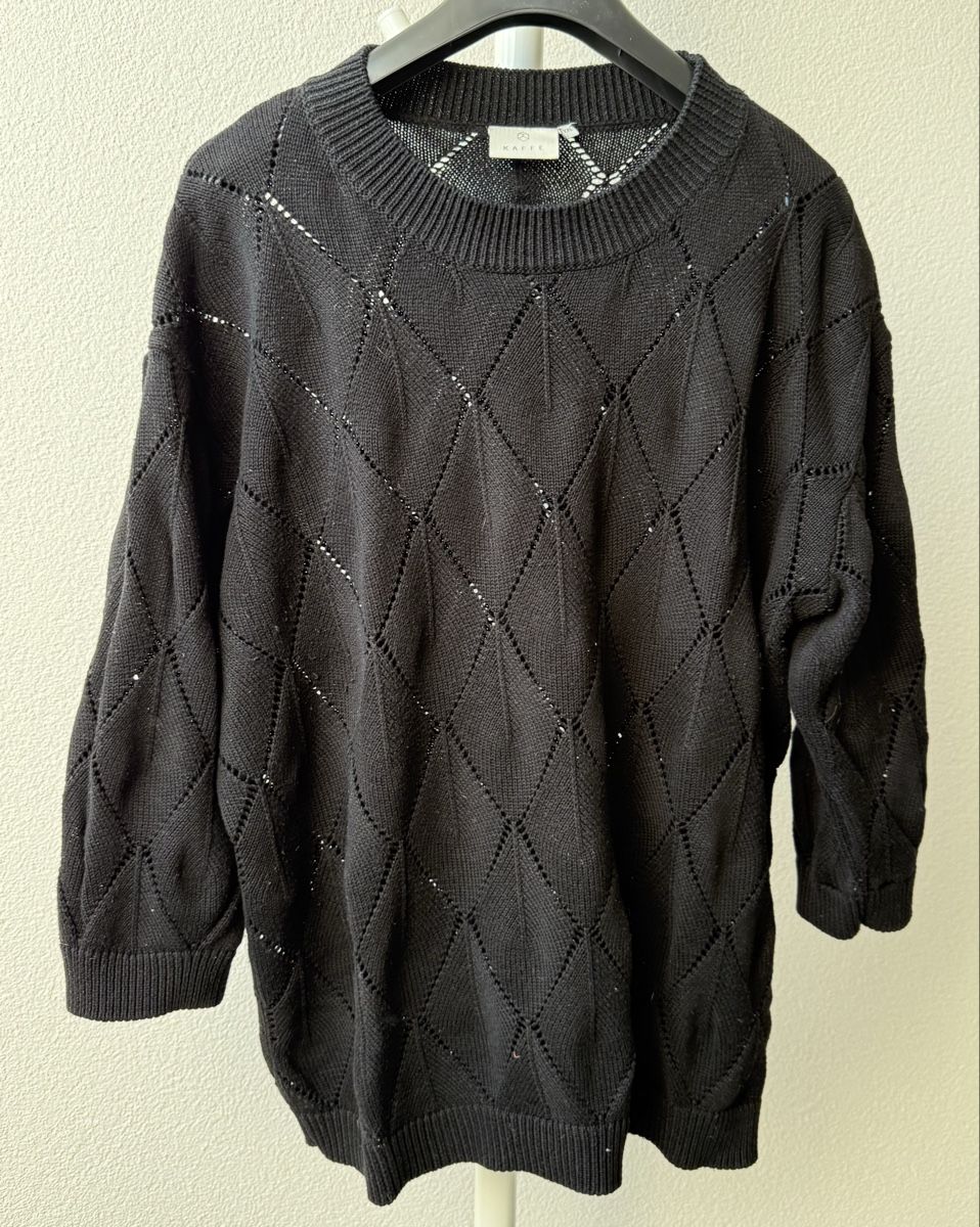 Pullover & Sweatshirts: Schwarzer KAFFE Strickpullover, Grösse Gr. 44 – Gebraucht aus Islikon von Julies_wardrobe