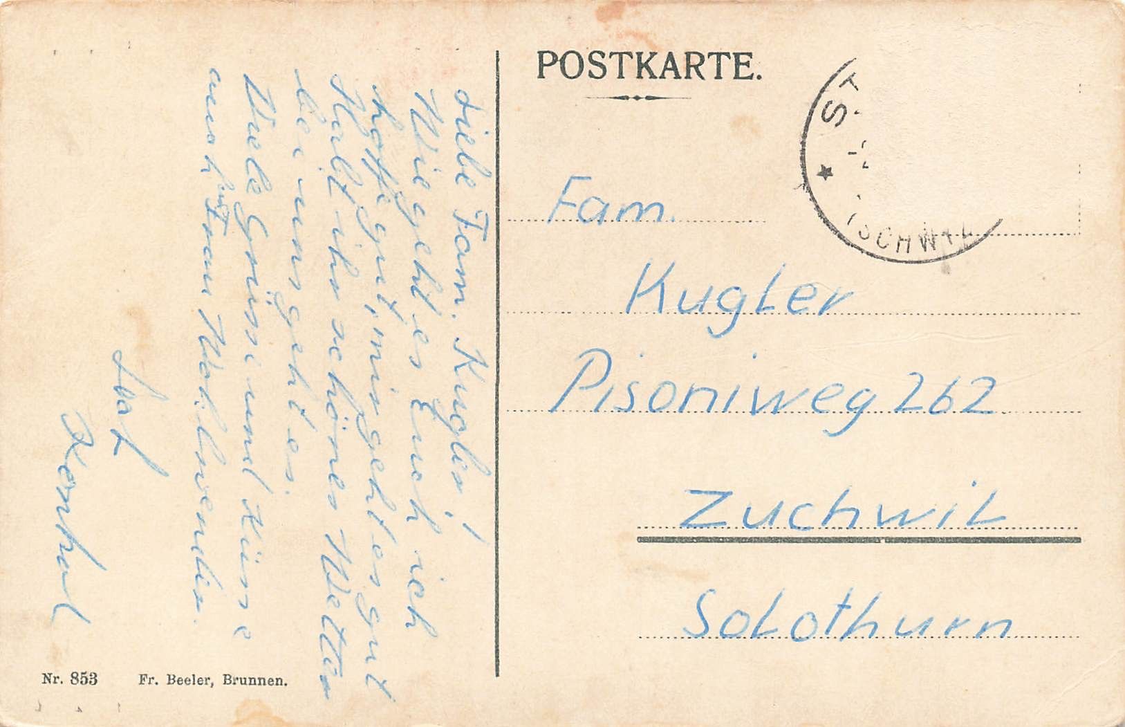 Cartoline postali: Brunnen ( Ingenbohl ) – Usato da Biasca venduto da Blenio71 1