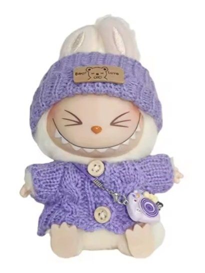 Spielzeuge: Labubu ensemble 3 pièces  violet NEUF  sans peluche – Neu und originalverpackt aus St-Imier von goodber
