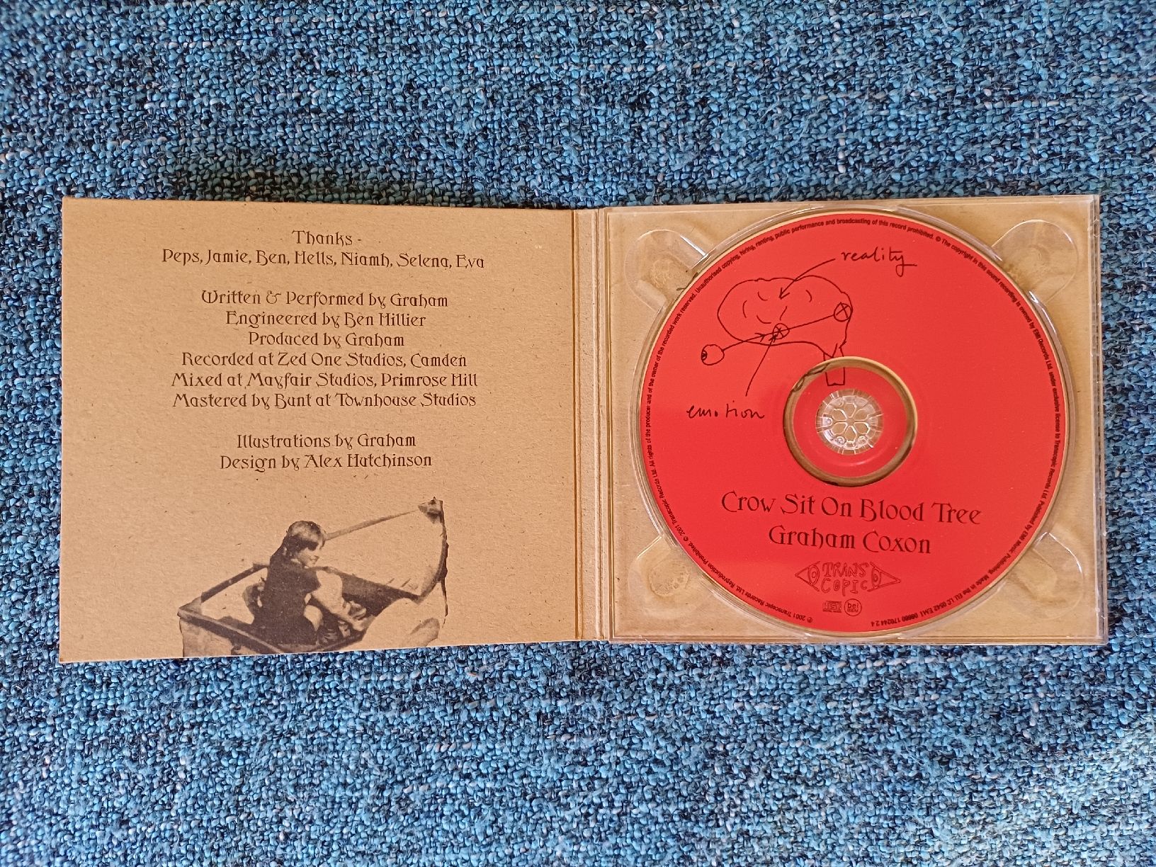 CD: Graham Coxon "Crow Sit on Blood Tree" CD digipak – Nuovo (secondo la descrizione) da Begnins venduto da Drastic-Sound 2