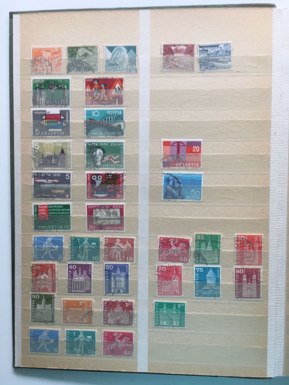 Alben: Briefmarken Sammlung Schweiz – Gebraucht aus Thal von cs60 1