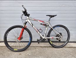 Swiss Bixs Mountain Bike Silver/Red Full Suspension