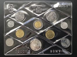 ITALIA***Serie IPZS 1985 mit 500 lire Manzoni Silber 835