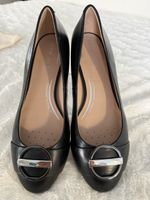 Geox Schuhe, Schwarz Leder, Gr. 36,5/37
