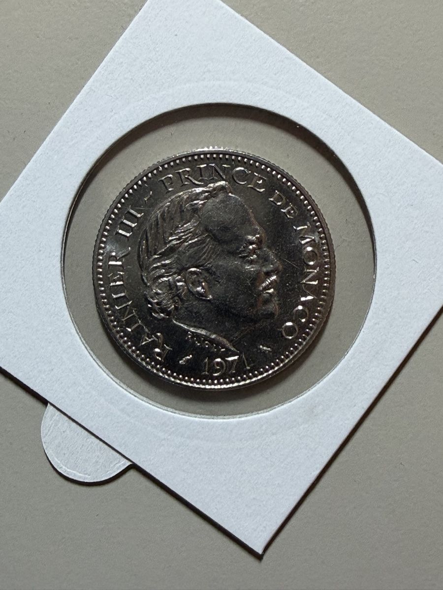 Tutti le monete: Monaco - 5 francs - 1971 - Rainier  – Usato da Payerne venduto da Mike1682 1