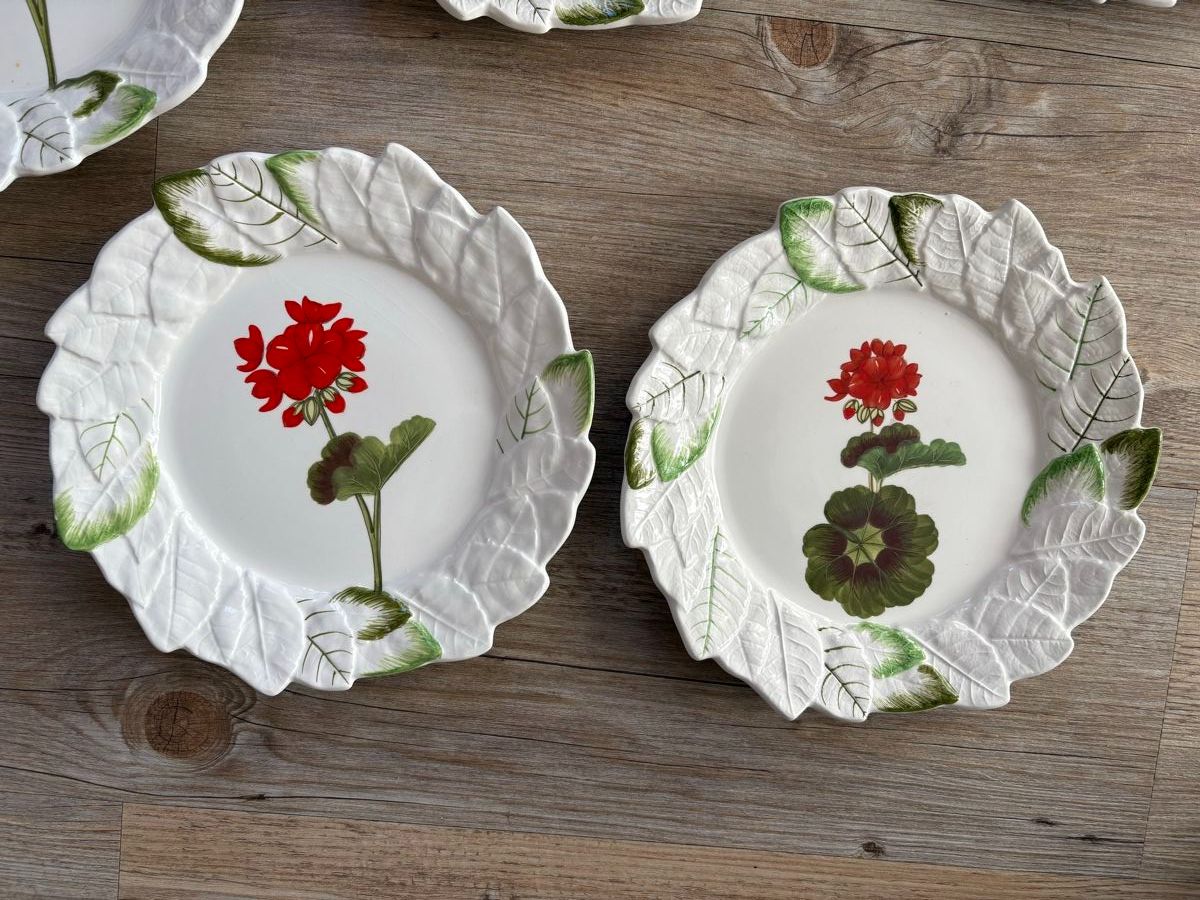Piatti: Rare: Este Ceramiche Teller - Dekor Géranium - Italy – Usato da Zweisimmen venduto da Domii 3