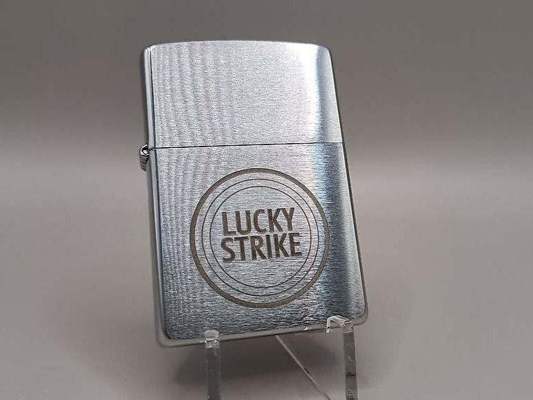 Marlboro Zippo Unfired Vintage Lucky Strike Zippo Chrome Lighter