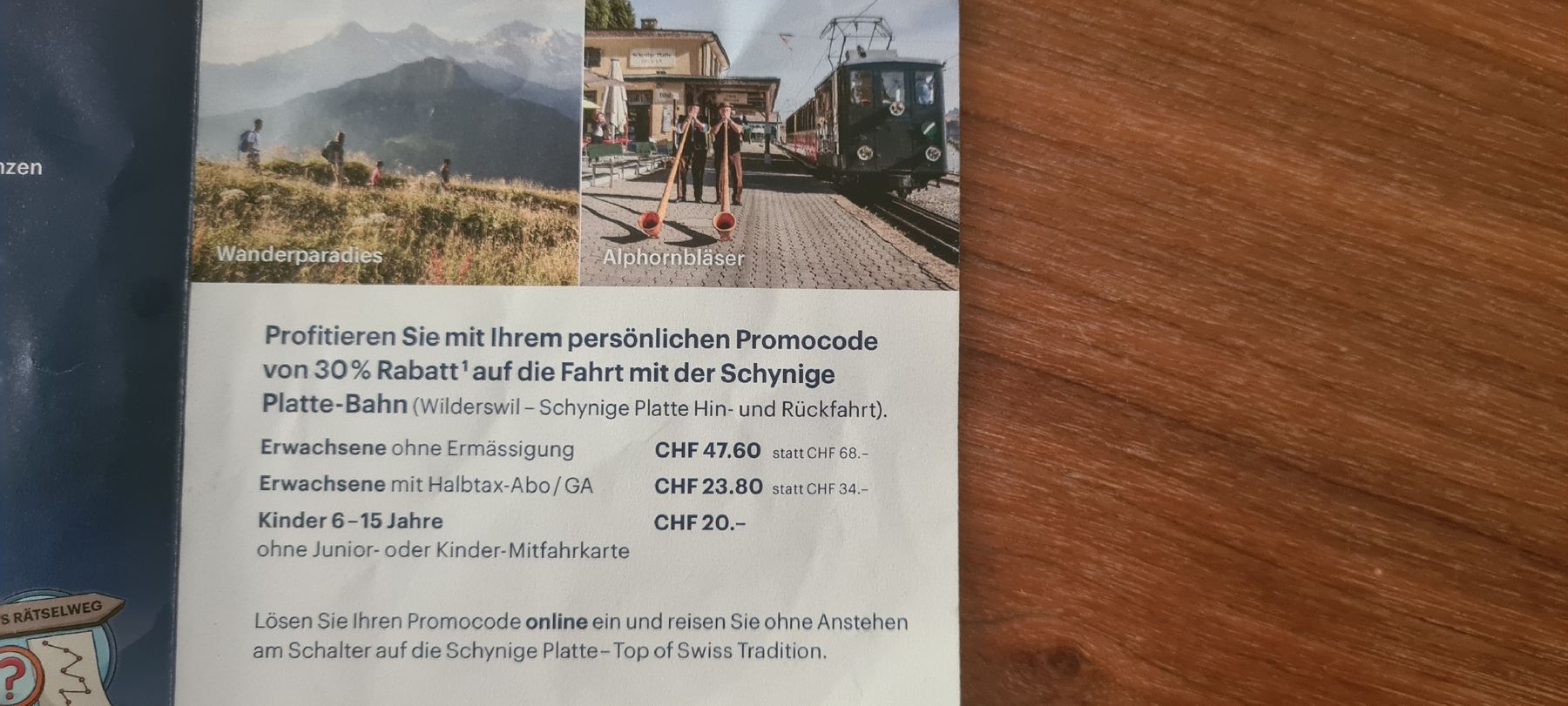 Buoni: Schynige Platte Flyer mit 30% Rabatt  – Nuovo (secondo la descrizione) da Bern venduto da ocraM82 3