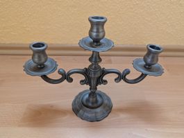 Kerzenstaender aus Zinn, fuer 3 Kerzen, Vintage Style!