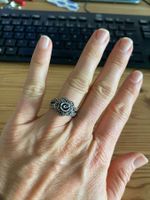 Ring Rosenmotiv echt silber Grösse 56