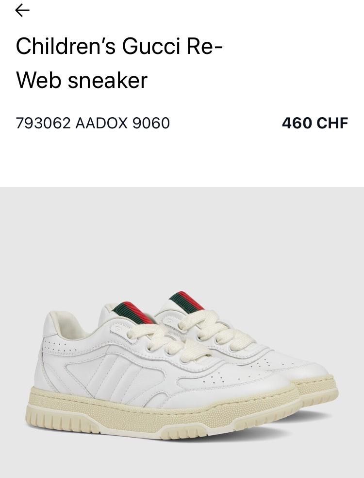 Gucci Scarpe per ragazzi: Gucci re-web kinder sneaker Gr.33 – Usato da Zürich venduto da EMMA0111 5