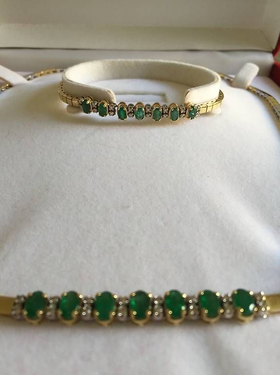 Altri gioielli: Parure or, émeraudes et diamants – Usato da Corcelles NE venduto da Papillote