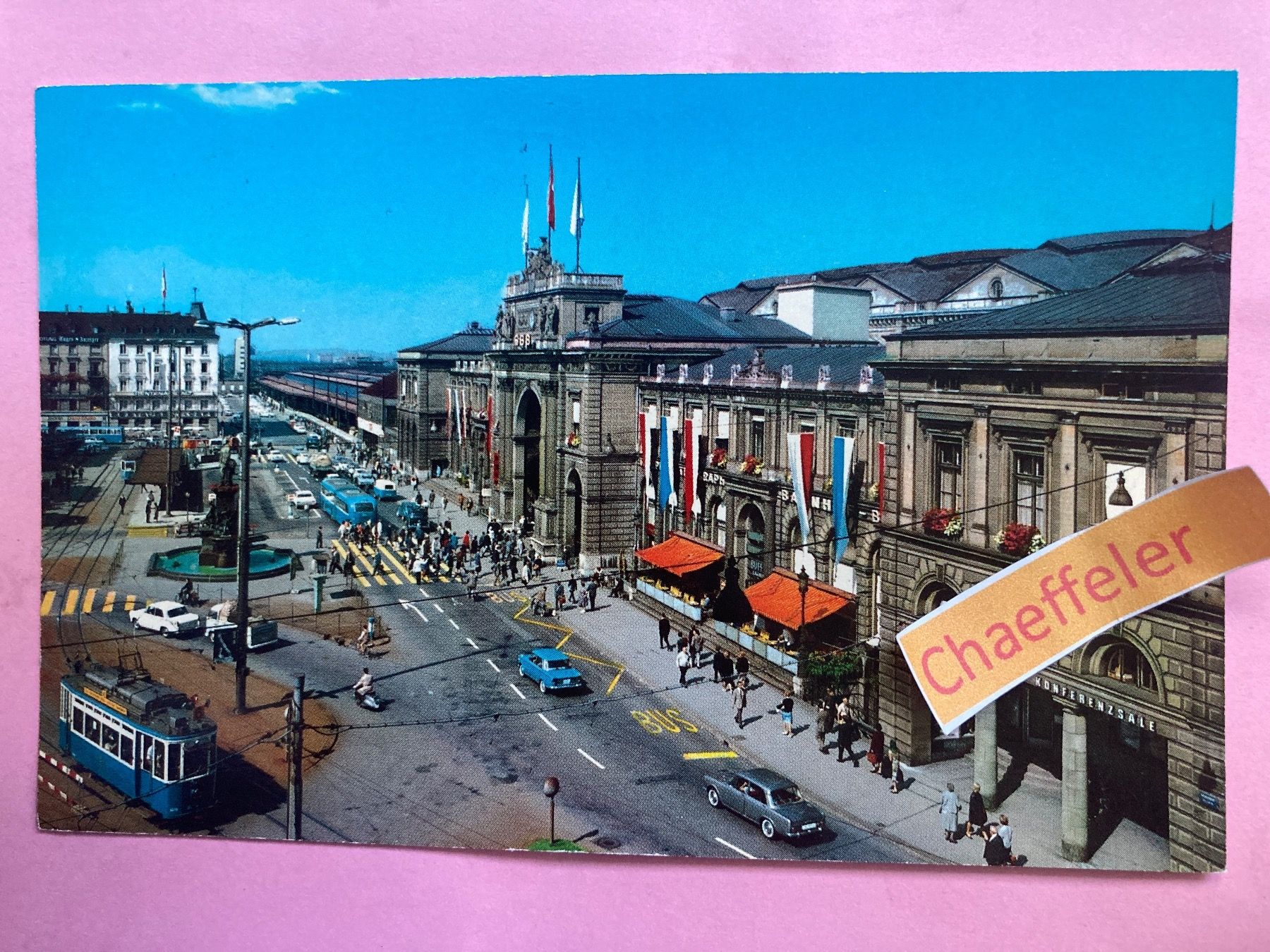 Ansichtskarten: 1968 Zürich Bahnhofplatz – Gebraucht aus Zürich von Chaeffeler