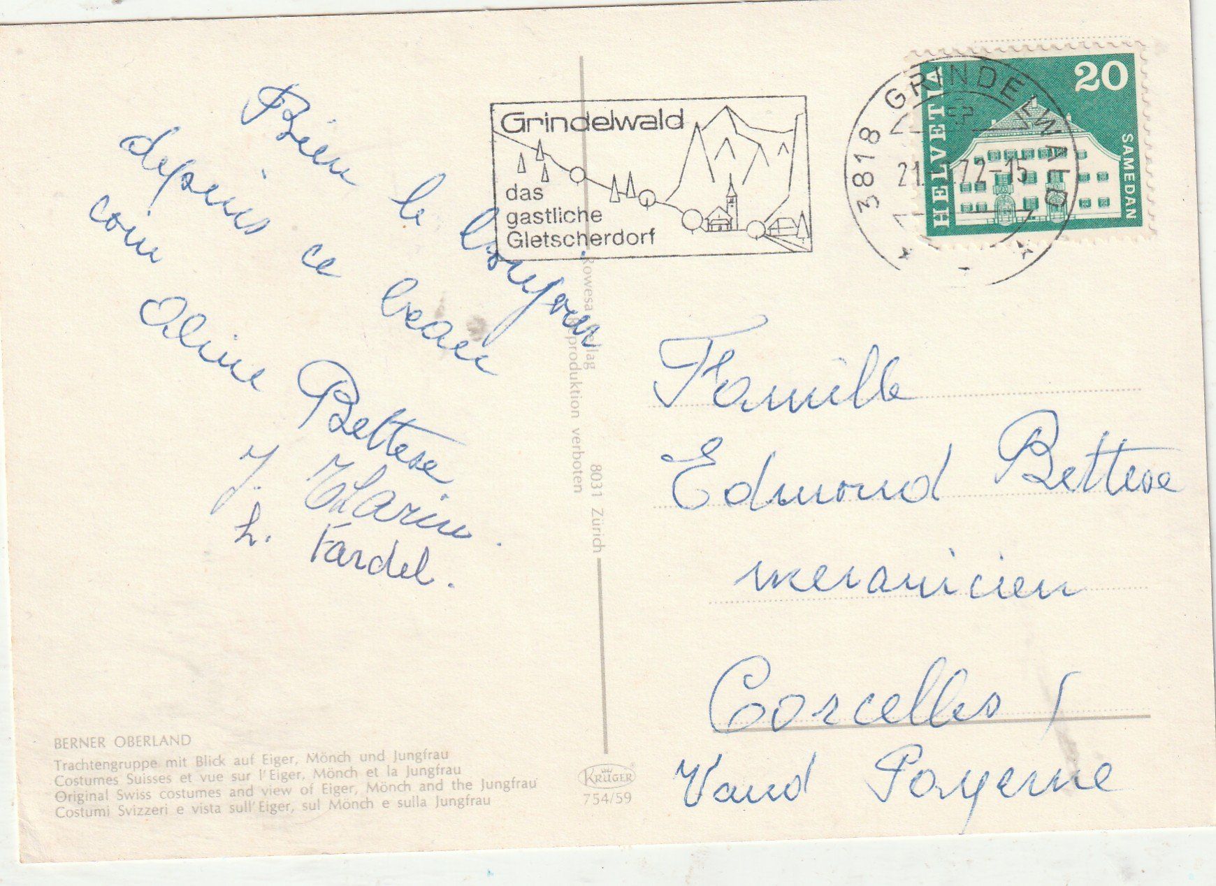 Cartoline postali: Trachtenkinder – Usato da Lumbrein venduto da made02 1