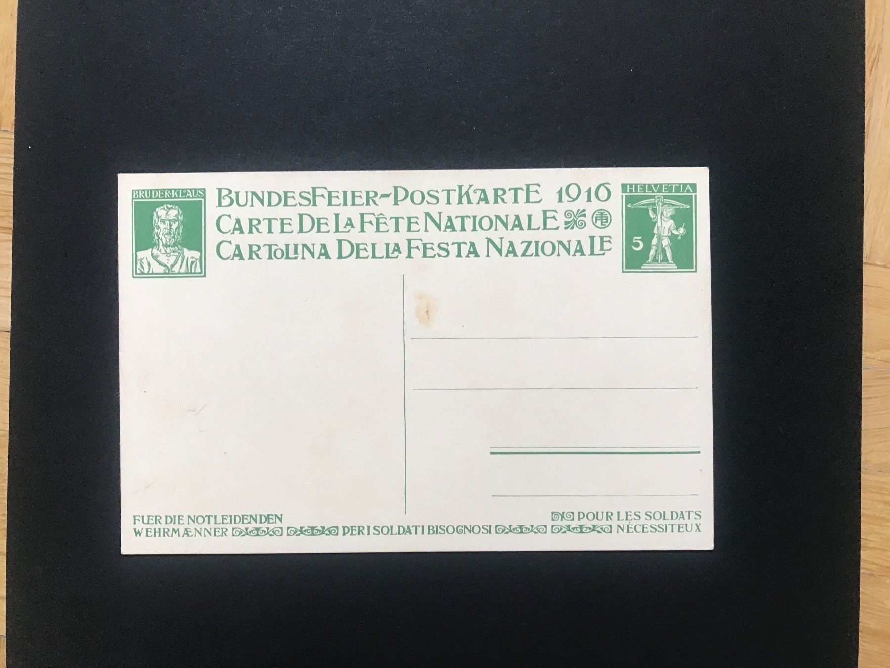 Tutti i francobolli: 1916 Bundesfeier-Postkarte Nr.15 5Rp – Nuovo (secondo la descrizione) da stäfa venduto da brandy66 1