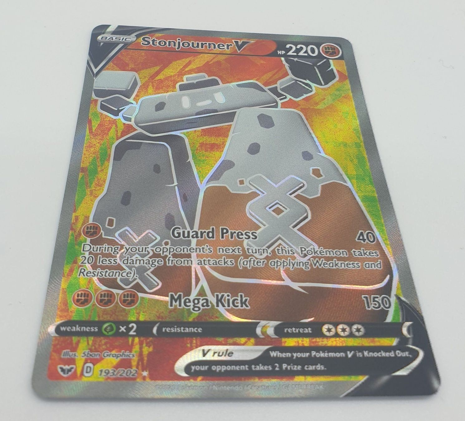 Pokémon Carte collezionabili: Stonjourner V Full Art Eng – Usato da Genève venduto da Cardtreasure