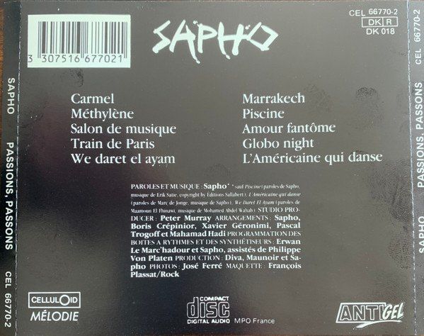 CDs: CD Sapho - Passions, passons (1985) – D'occasion à Möriken AG par mineralia 1