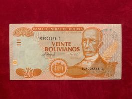 BOLIVIA - 20 Bolivaros 28 Noviembre 1986 - Vorzüglich / SUP