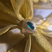 Edelstein aus Indien wunderschöner neuer Ring 20mm Goldglanz