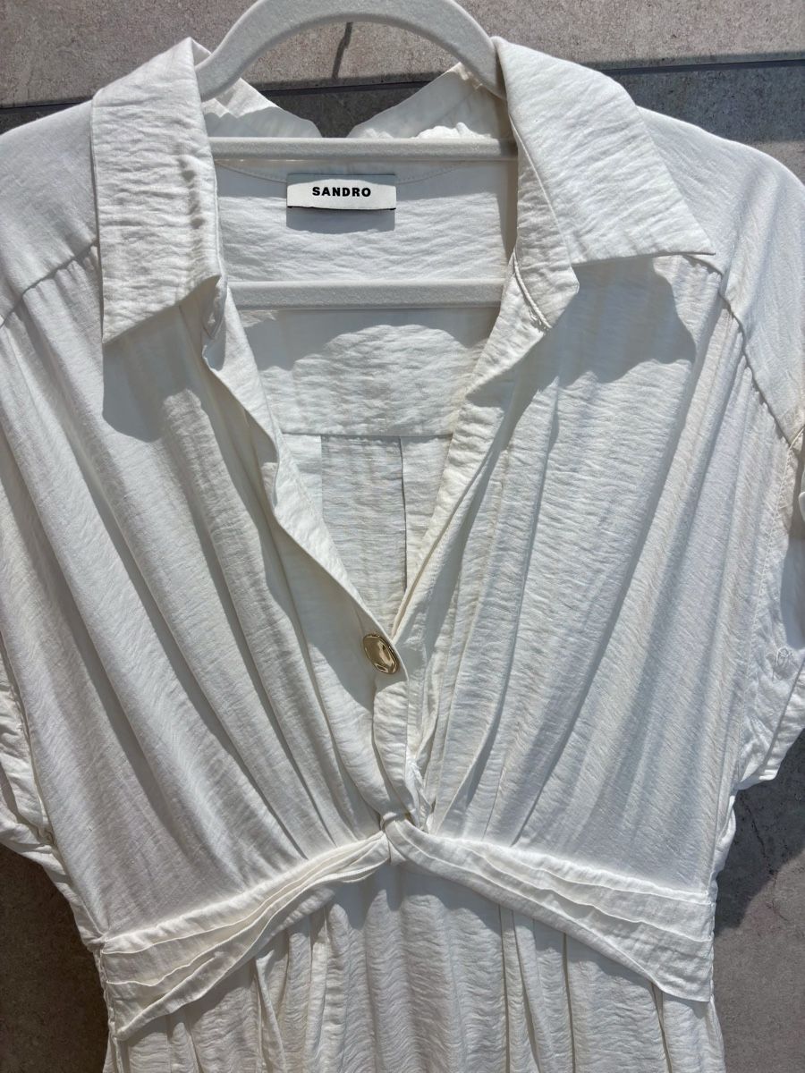 Sandro Robes: Sandro Kleid Weiss Grösse 36 – Neuf (Voir description) à Zollikon par pitpat02 7