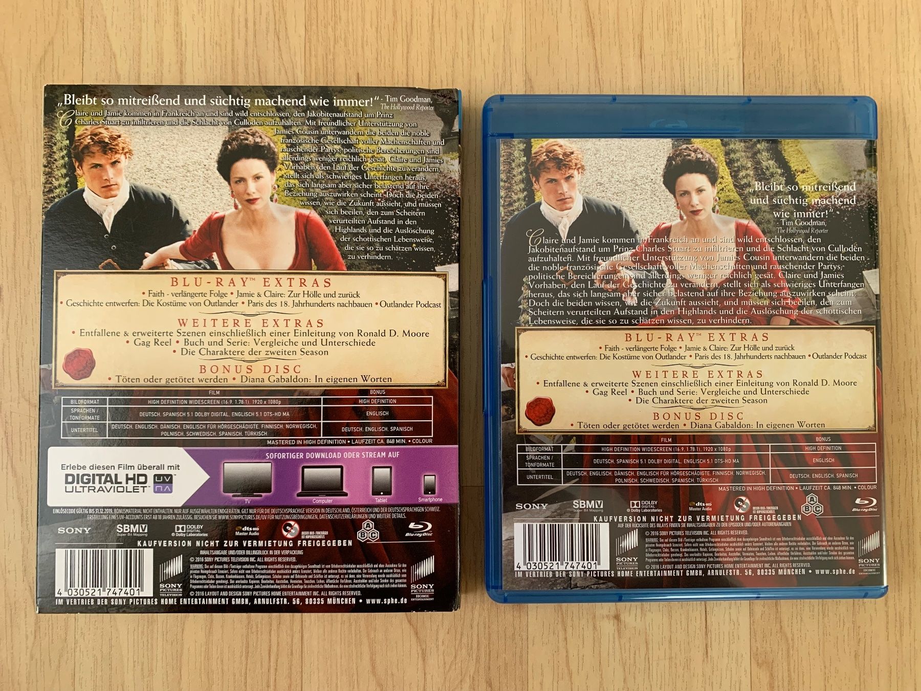 Alle DVDs: Outlander - Staffel 2 (Blu Ray) – Gebraucht aus Sissach von BeetleMouse 2