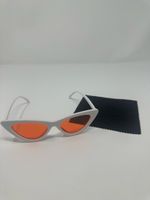 Sonnenbrille Orange-Glas ss Weiss Top Zustand ☀️🕶️
