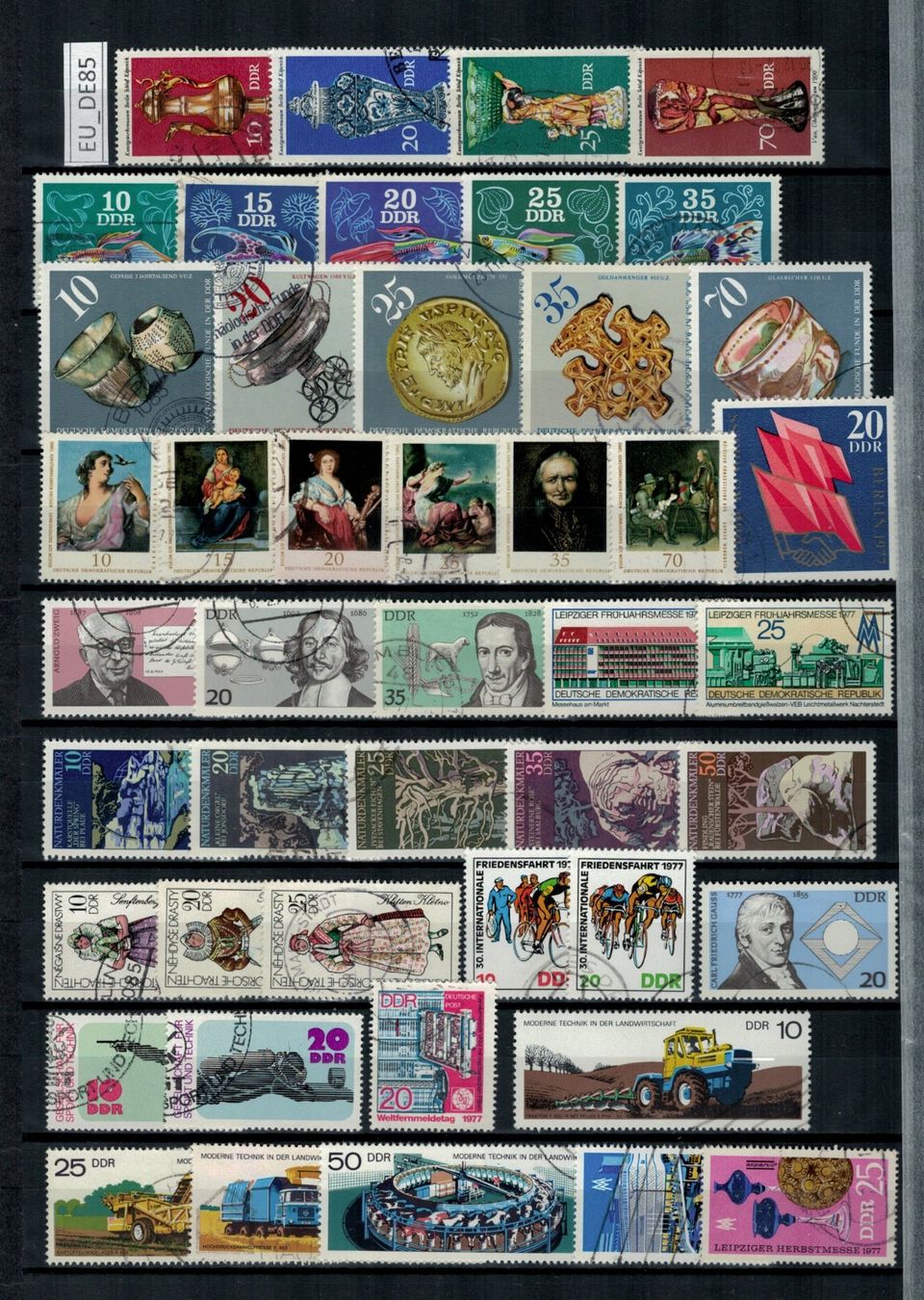 Tutti i francobolli: DDR 1976/77, EU_DE85 – Usato da Erlenbach ZH venduto da panstamps
