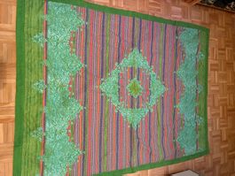 BASSETTI Dastar Plaid Baumwolle 135x190 grün + Kissen 65x65