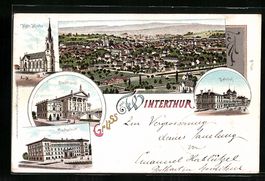 Litho Winterthur, Ortsansicht, Blick auf
