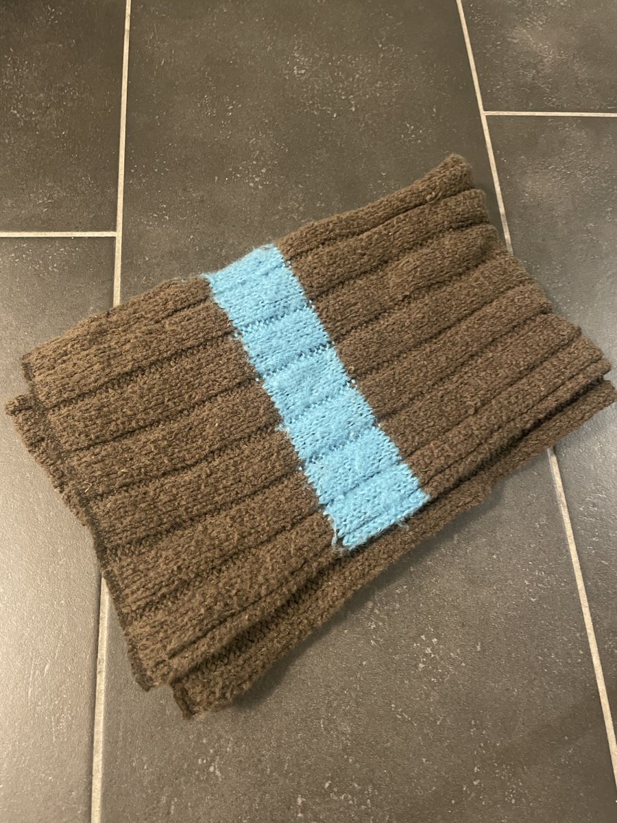 Foulards, Tücher & Schals: Kuscheliger Winterschal braun blau – Gebraucht aus Arbon von llaauraa